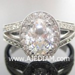 Diamond engagement ring in platinum by Ajediam